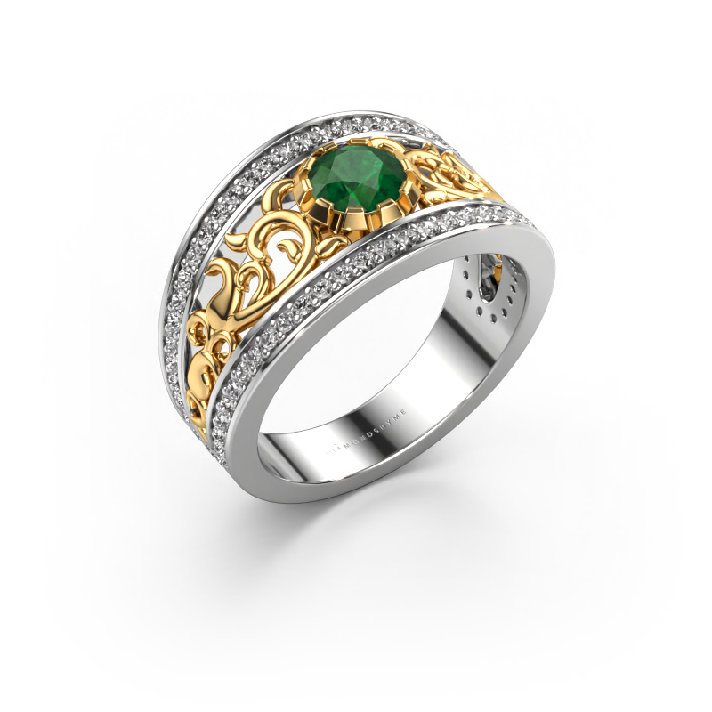 Image of Ring Marilee 585 white gold Emerald 5 mm