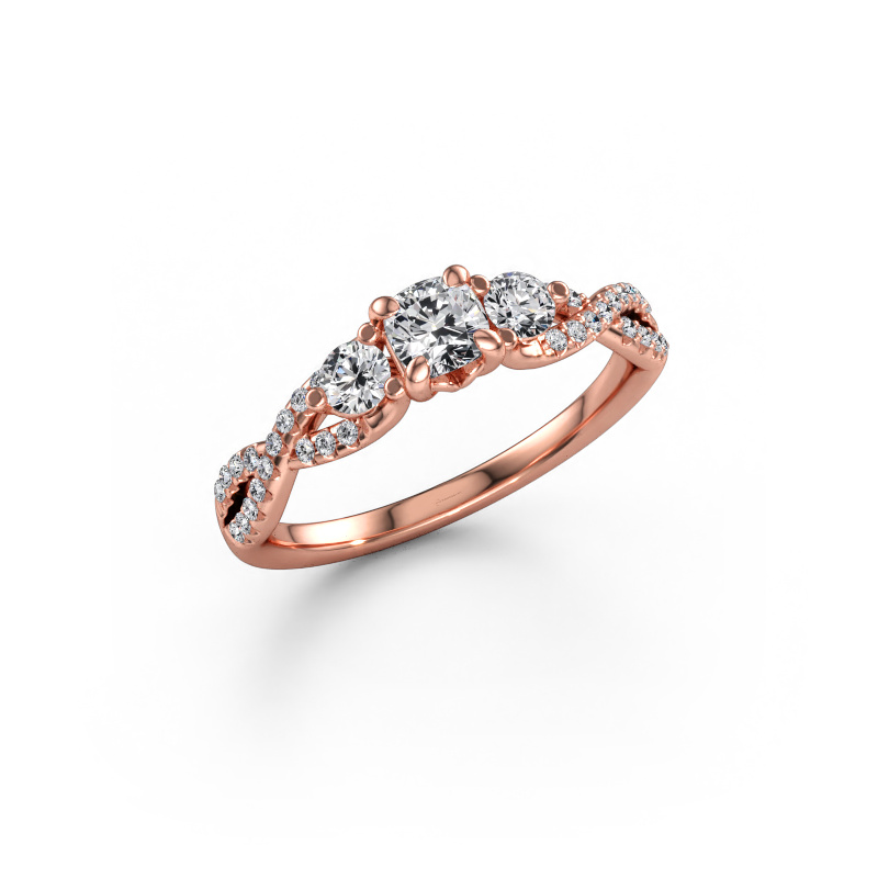Immagine di Anello di fidanzamento Marilou CUS 585 oro rosa Diamante 0.69 crt