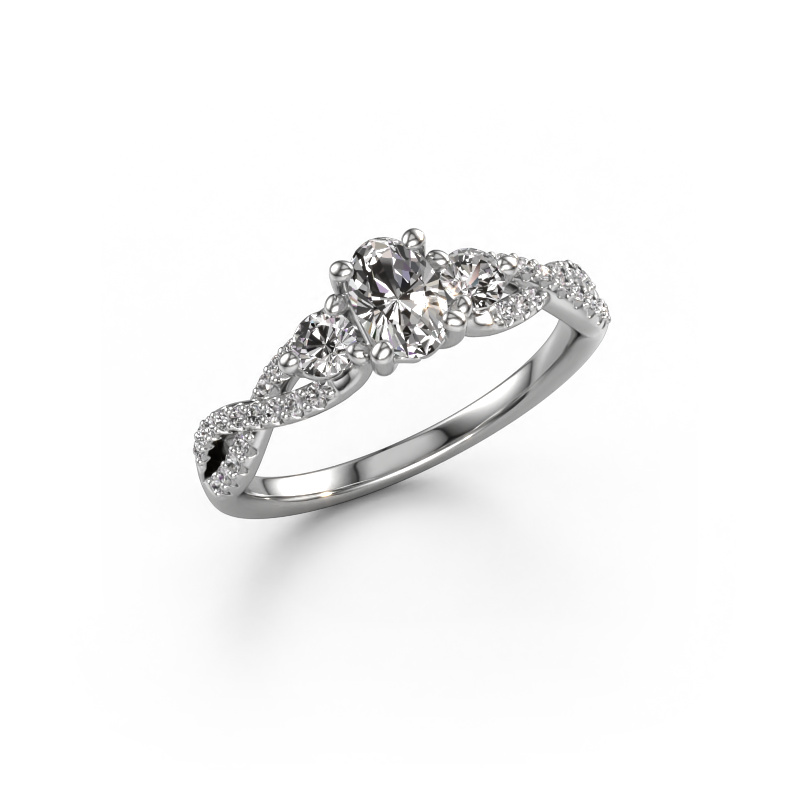 Image of Engagement ring Marilou OVL 950 platinum Diamond 0.76 crt
