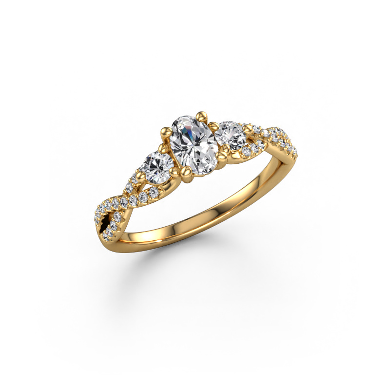 Image of Engagement ring Marilou OVL 585 gold Diamond 0.76 crt