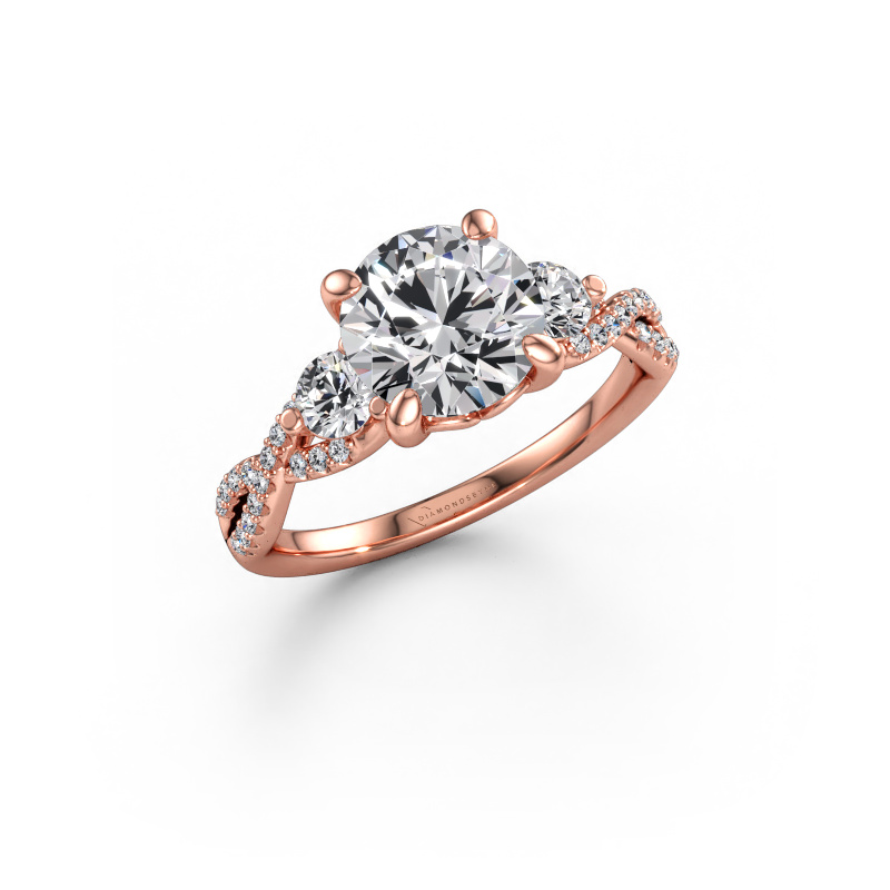 Bild av Förlovningsring Marilou RND 585 roséguld Diamant 2.52 crt