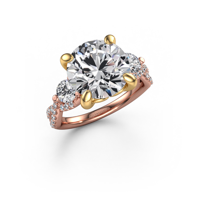 Image of Engagement ring Marilou RND 585 rose gold Lab grown diamond 5.84 crt