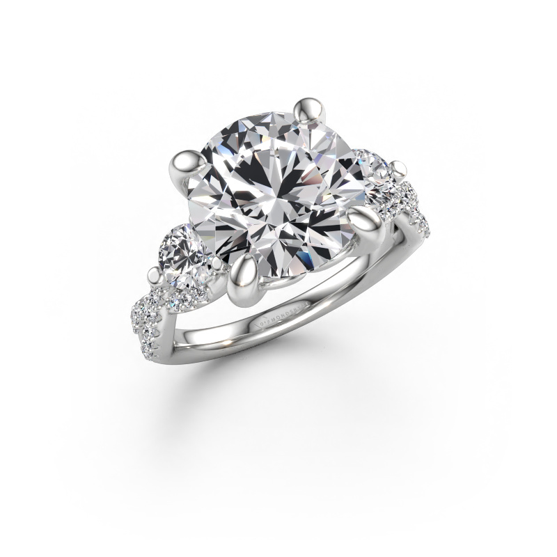 Immagine di Anello di fidanzamento Marilou RND 950 platino Diamante lab grown 5.84 crt