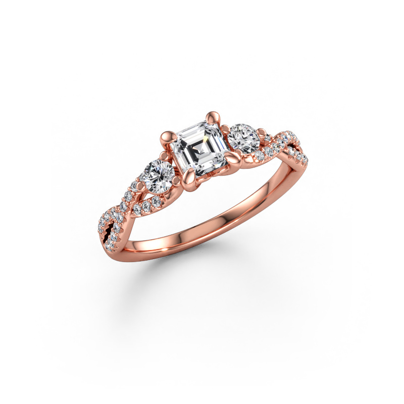 Immagine di Anello di fidanzamento Marilou ASC 585 oro rosa Diamante lab grown 0.86 crt