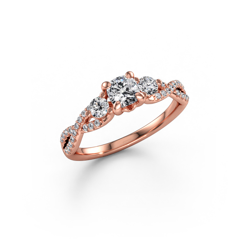 Immagine di Anello di fidanzamento Marilou CUS 585 oro rosa Diamante 0.86 crt