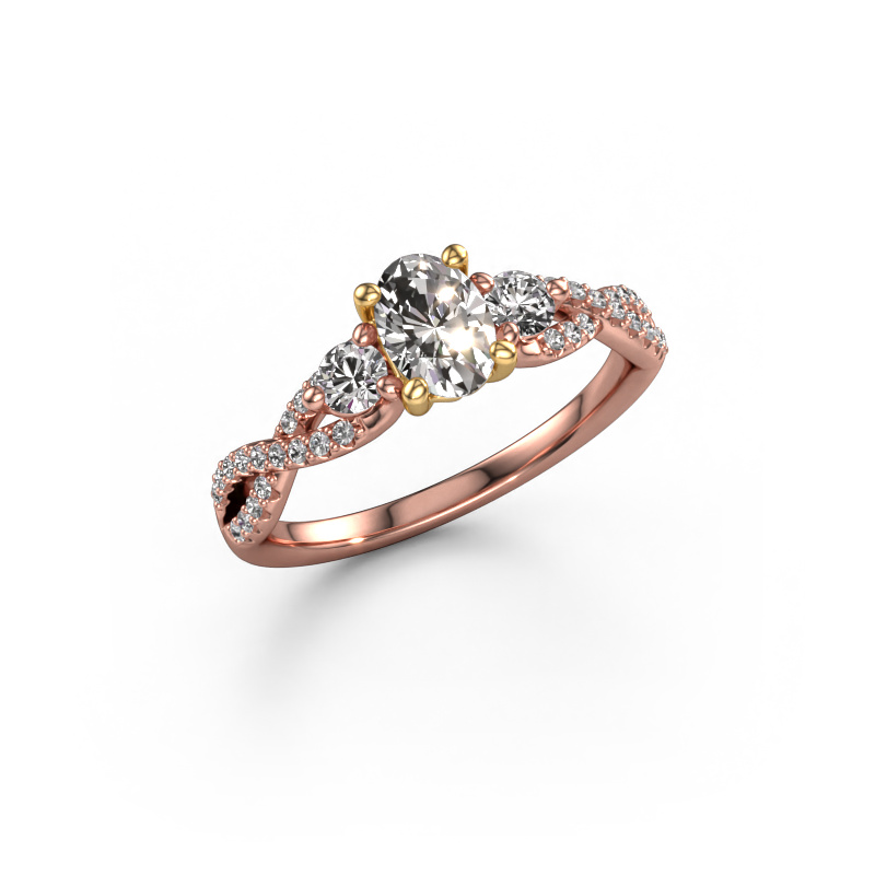 Bild von Verlobungsring Marilou OVL 585 Roségold Diamant 0.96 crt