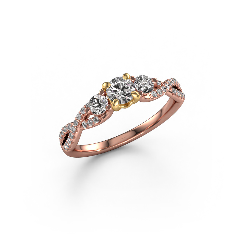 Bild von Verlobungsring Marilou RND 585 Roségold Diamant 0.66 crt