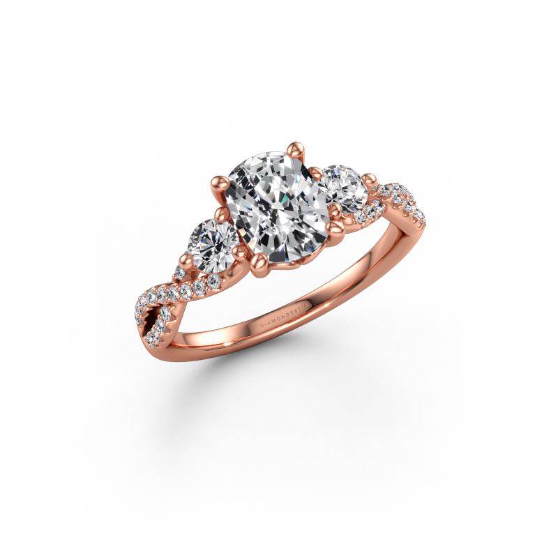 Bild av Förlovningsring Marilou CSH 585 roséguld Labbodlad diamant 2.02 crt