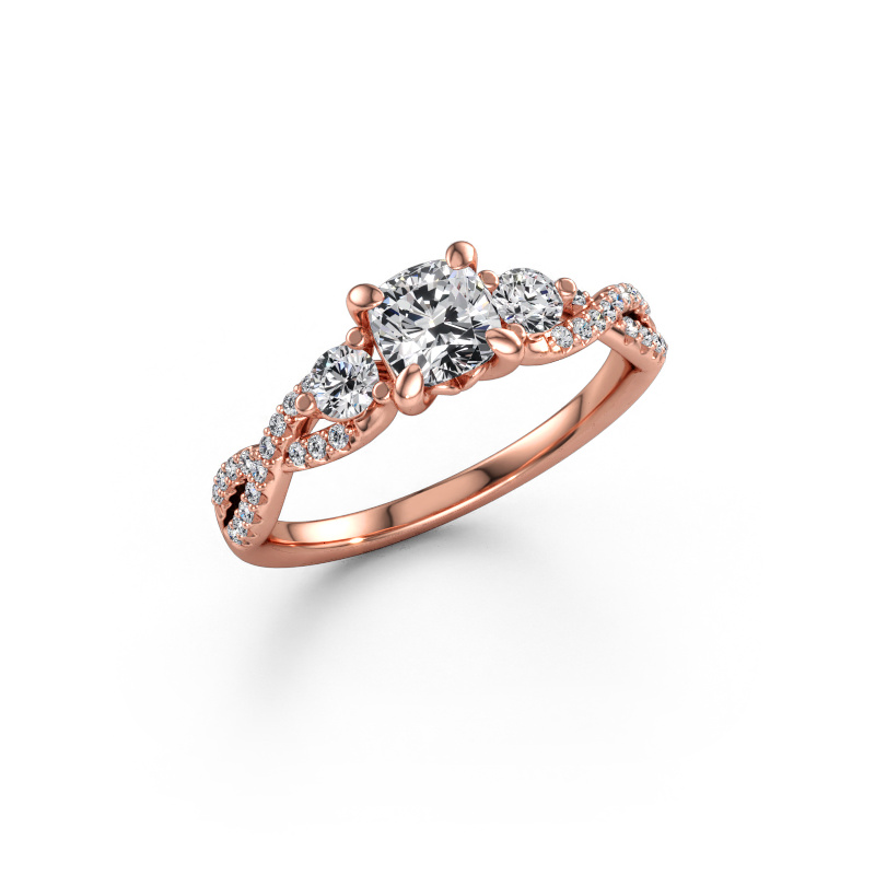 Bild av Förlovningsring Marilou CUS 585 roséguld Labbodlad diamant 1.060 crt