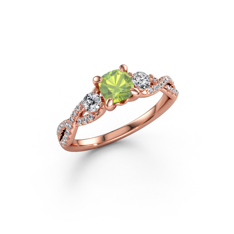 Bild av Förlovningsring Marilou CUS 585 roséguld Peridot 5 mm