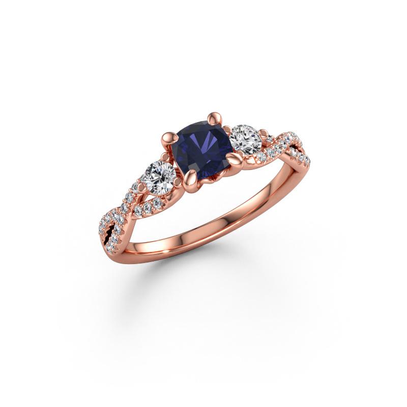 Bild av Förlovningsring Marilou CUS 585 roséguld Safir 5 mm
