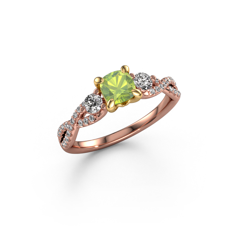 Bild von Verlobungsring Marilou CUS 585 Roségold Peridot 5 mm