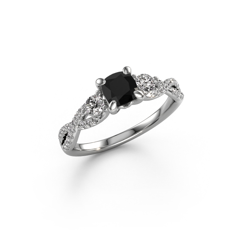 Image of Engagement ring Marilou CUS 950 platinum Black diamond 1.060 crt