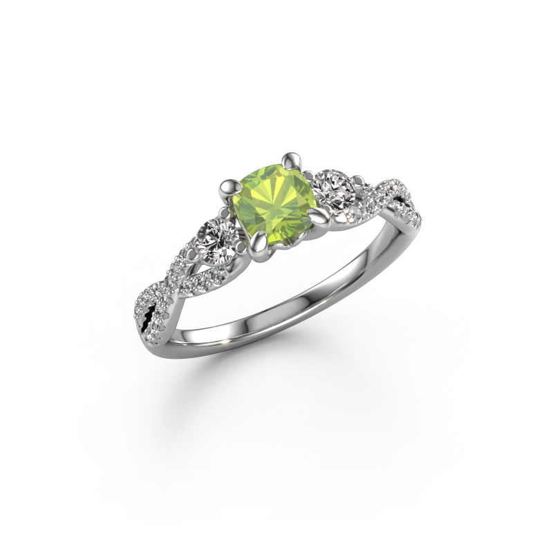 Bild von Verlobungsring Marilou CUS 950 Platin Peridot 5 mm