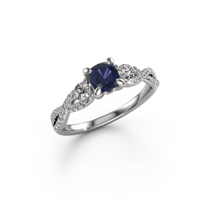 Image of Engagement ring Marilou CUS 950 platinum Sapphire 5 mm