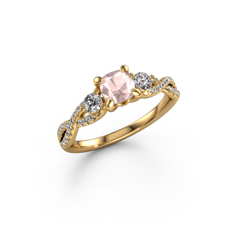 Bild von Verlobungsring Marilou CUS 585 Gold Morganit Champagner 5 mm