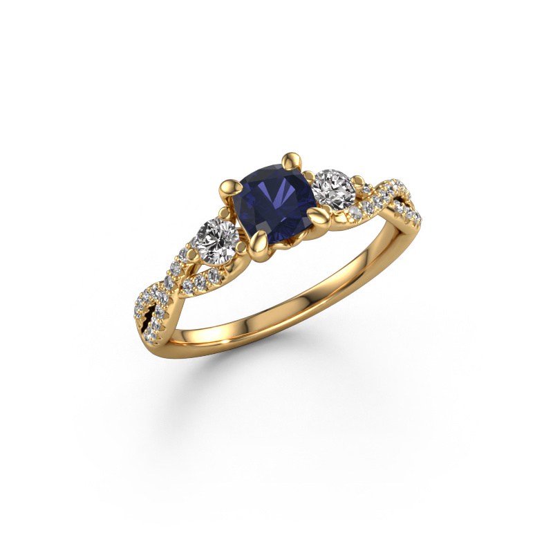 Image of Engagement ring Marilou CUS 585 gold Sapphire 5 mm