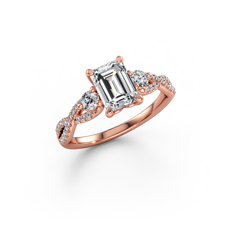 Immagine di Anello di fidanzamento Marilou EME 585 oro rosa Diamante 1.860 crt