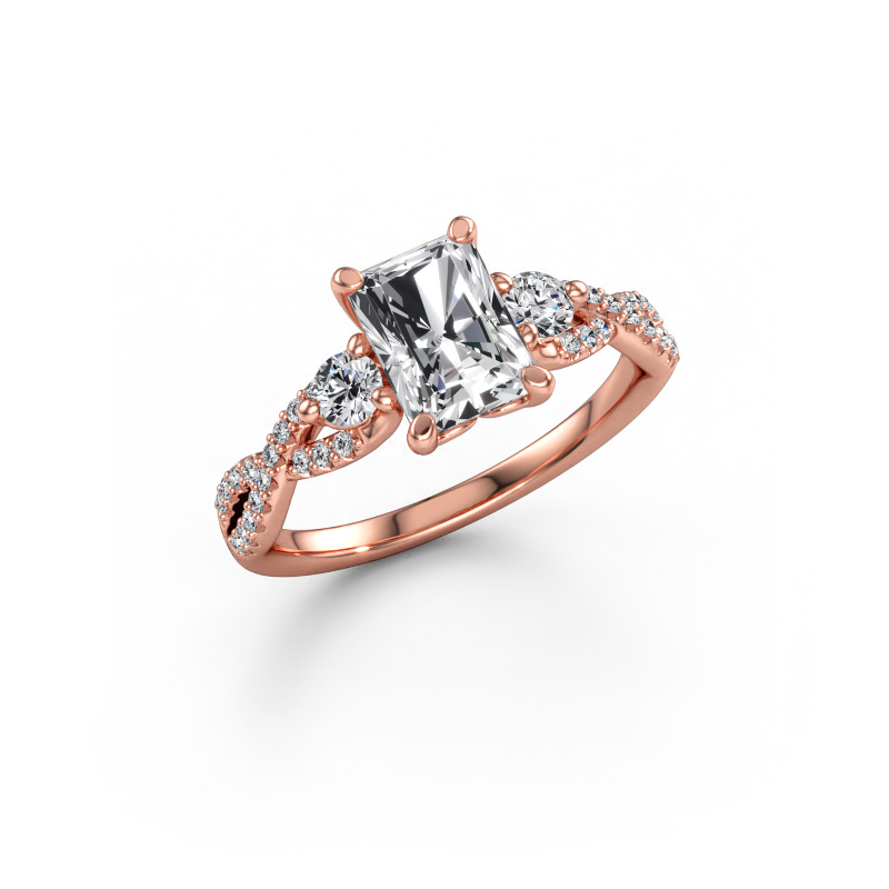 Bild av Förlovningsring Marilou RAD 585 roséguld Labbodlad diamant 1.860 crt