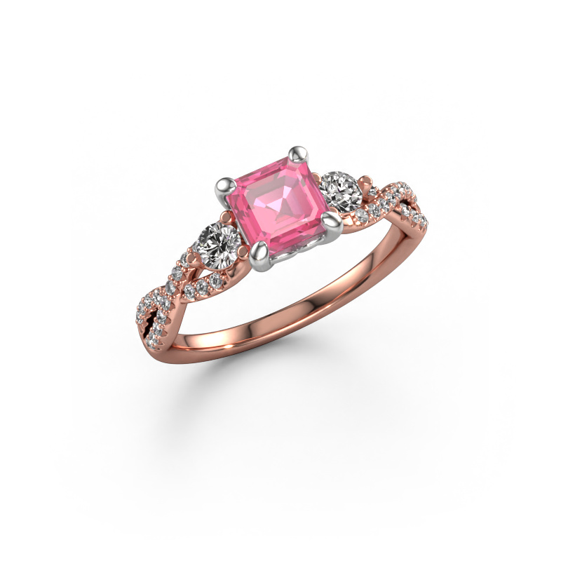 Image of Engagement ring Marilou ASC 585 rose gold Pink sapphire 5.5 mm