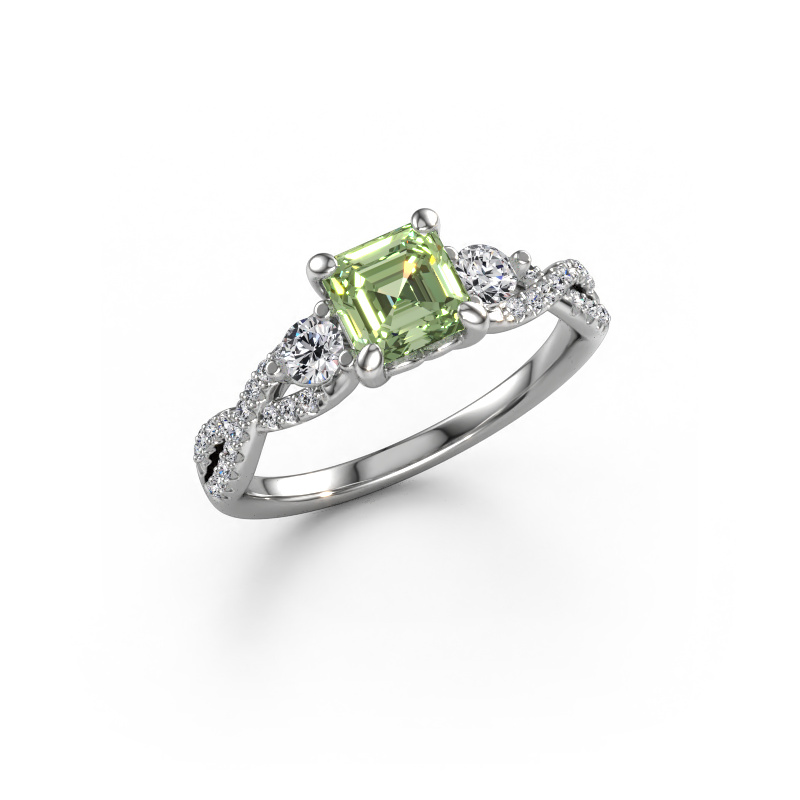 Bild von Verlobungsring Marilou ASC 950 Platin Grüner Labor-Diamant 5.5 mm