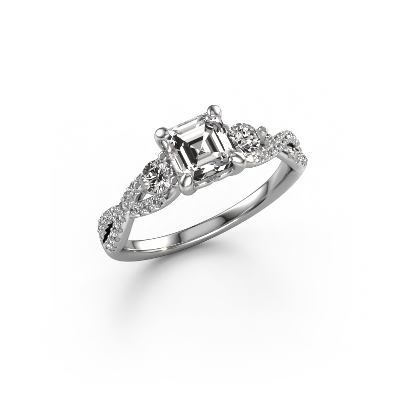 Image of Engagement ring Marilou ASC 950 platinum Lab-grown diamond 1.360 crt