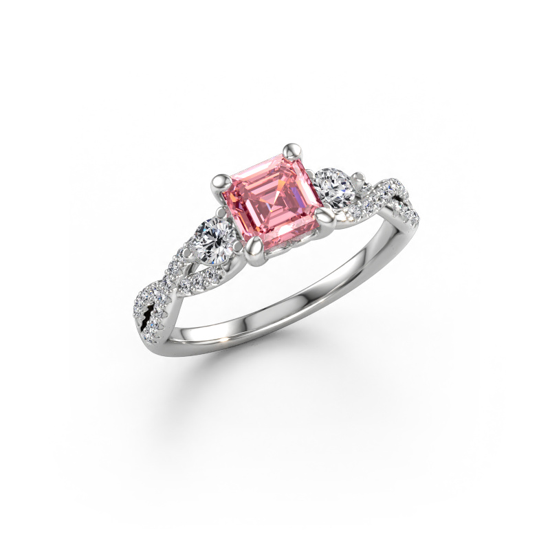 Immagine di Anello di fidanzamento Marilou ASC 585 oro bianco Diamante lab grown rosa 5.5 mm