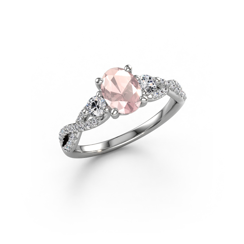 Bild von Verlobungsring Marilou OVL 950 Platin Morganit Champagner 7,5x5,5 mm
