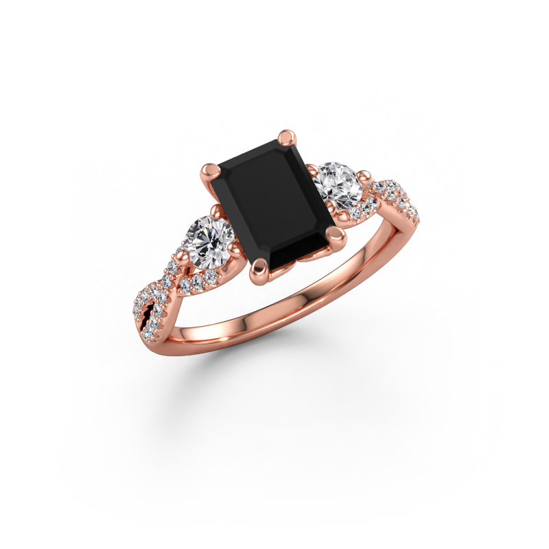 Bild av Förlovningsring Marilou EME 585 roséguld Svart diamant 2.62 crt