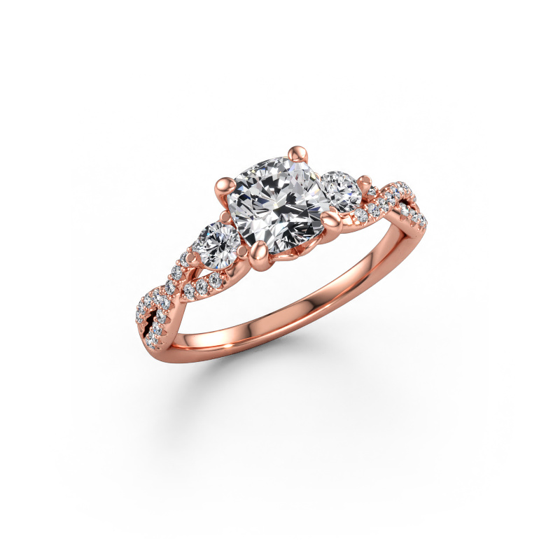 Bild av Förlovningsring Marilou CUS 585 roséguld Labbodlad diamant 1.66 crt