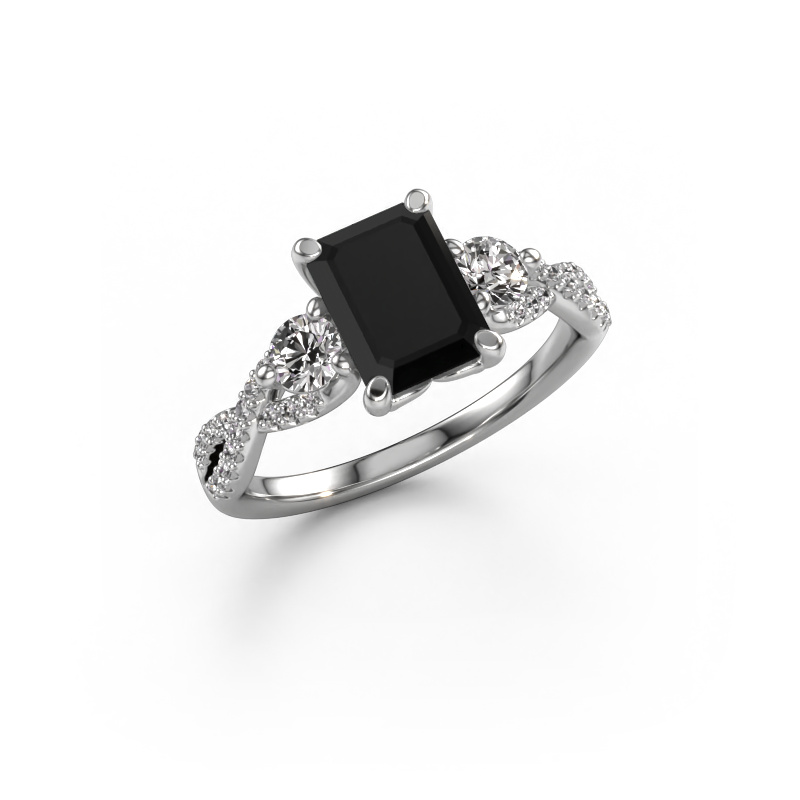 Image of Engagement ring Marilou EME 950 platinum Black diamond 2.62 crt