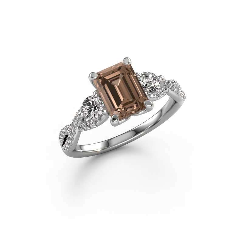 Image of Engagement ring Marilou EME 950 platinum Brown diamond 2.27 crt