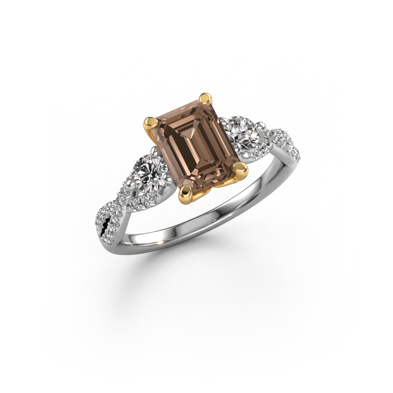 Image of Engagement ring Marilou EME 585 white gold Brown diamond 2.27 crt