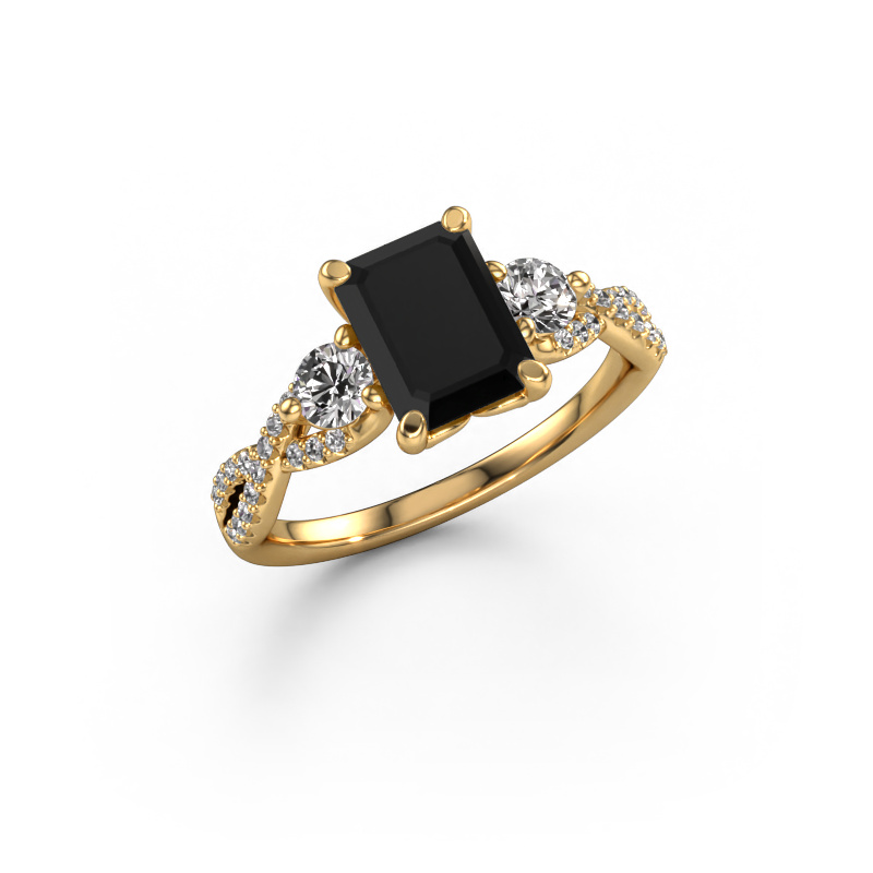Image of Engagement ring Marilou EME 585 gold Black diamond 2.62 crt
