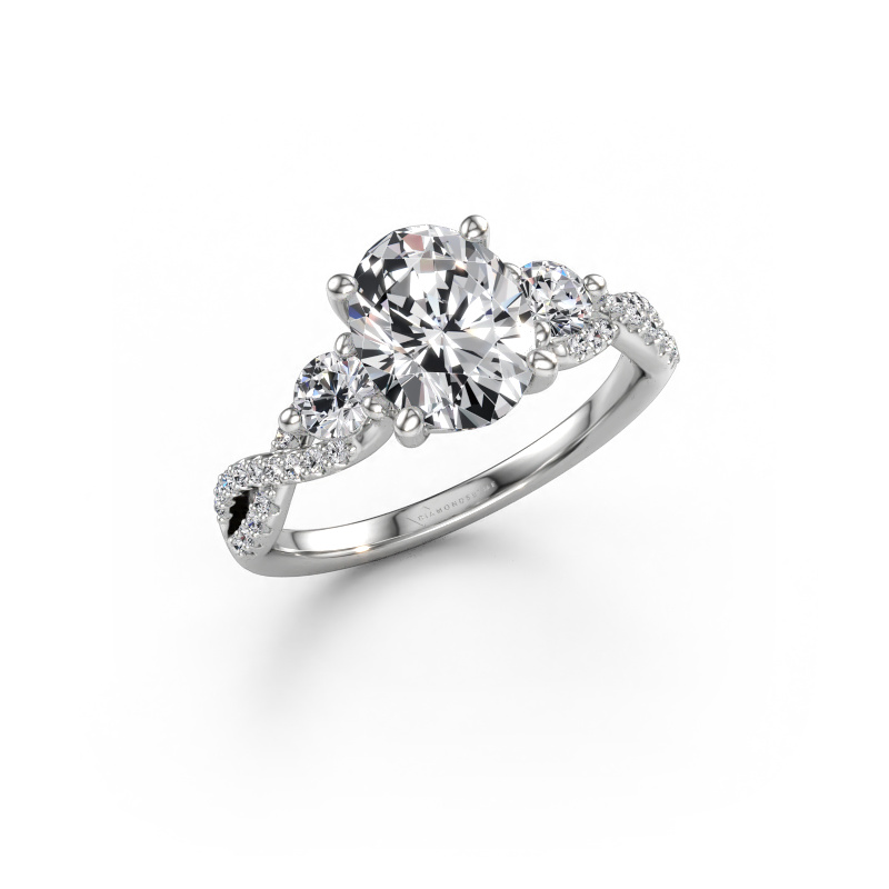 Bild av Förlovningsring Marilou OVL 950 platina Diamant 2.32 crt