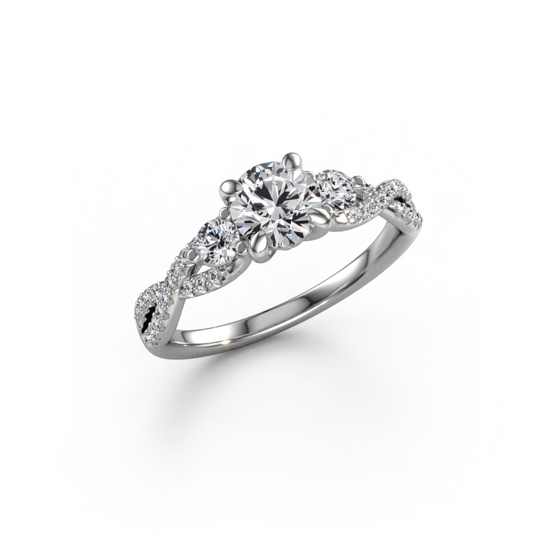 Image of Engagement ring Marilou RND 950 platinum Lab grown diamond 1.060 crt