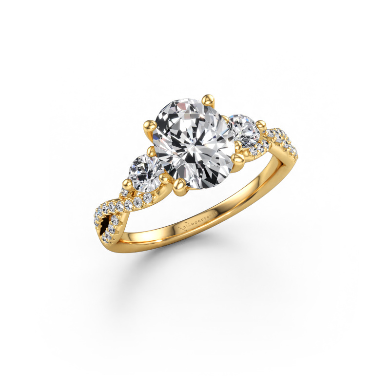 Immagine di Anello di fidanzamento Marilou OVL 585 oro Diamante 2.32 crt
