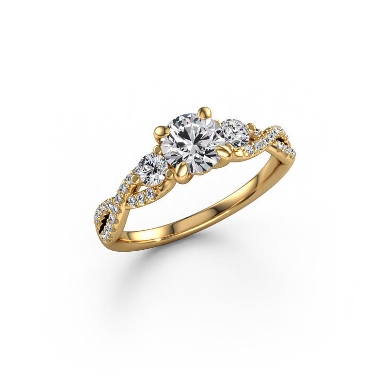 Image of Engagement ring Marilou RND 585 gold Lab grown diamond 1.060 crt