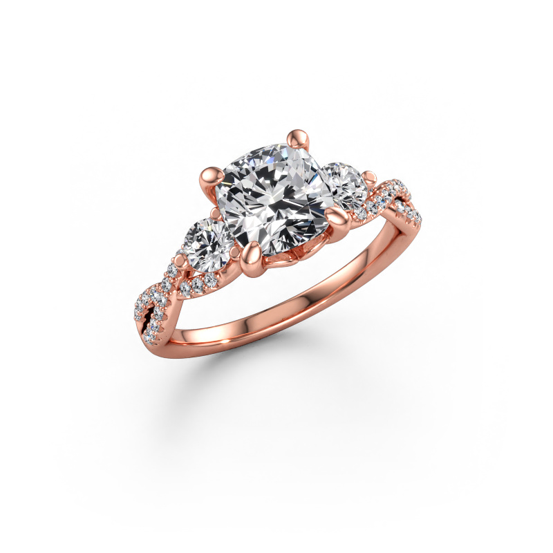 Immagine di Anello di fidanzamento Marilou CUS 585 oro rosa Diamante 2.52 crt