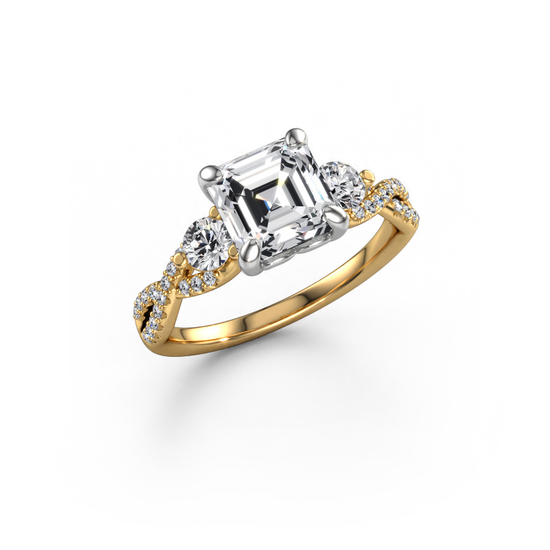Image of Engagement ring Marilou ASC 585 gold Lab grown diamond 2.52 crt