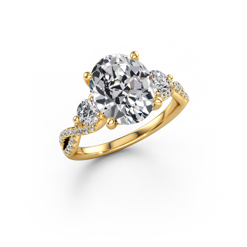 Immagine di Anello di fidanzamento Marilou OVL 585 oro Diamante lab grown 4.37 crt