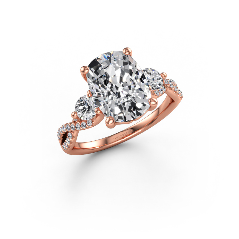 Bild av Förlovningsring Marilou CSH 585 roséguld Labbodlad diamant 5.06 crt