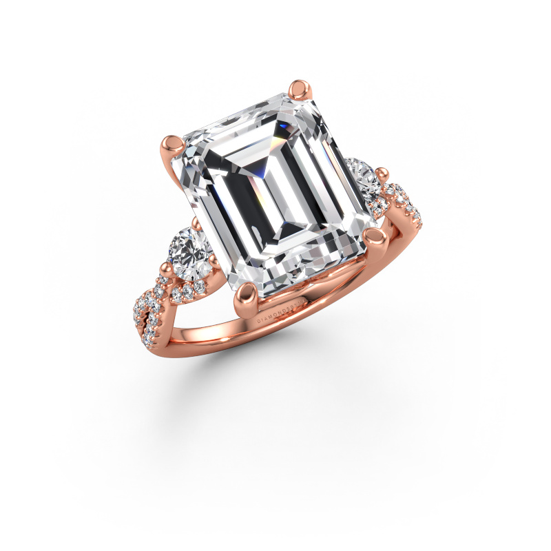 Immagine di Anello di fidanzamento Marilou EME 585 oro rosa Diamante lab grown 6.52 crt