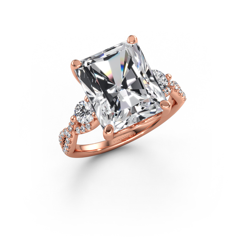 Immagine di Anello di fidanzamento Marilou RAD 585 oro rosa Diamante lab grown 7.31 crt