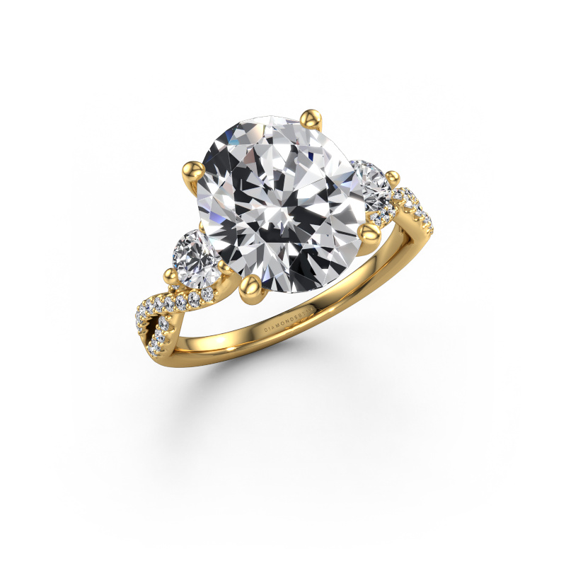 Image of Engagement ring Marilou OVL 585 gold Lab grown diamond 5.61 crt