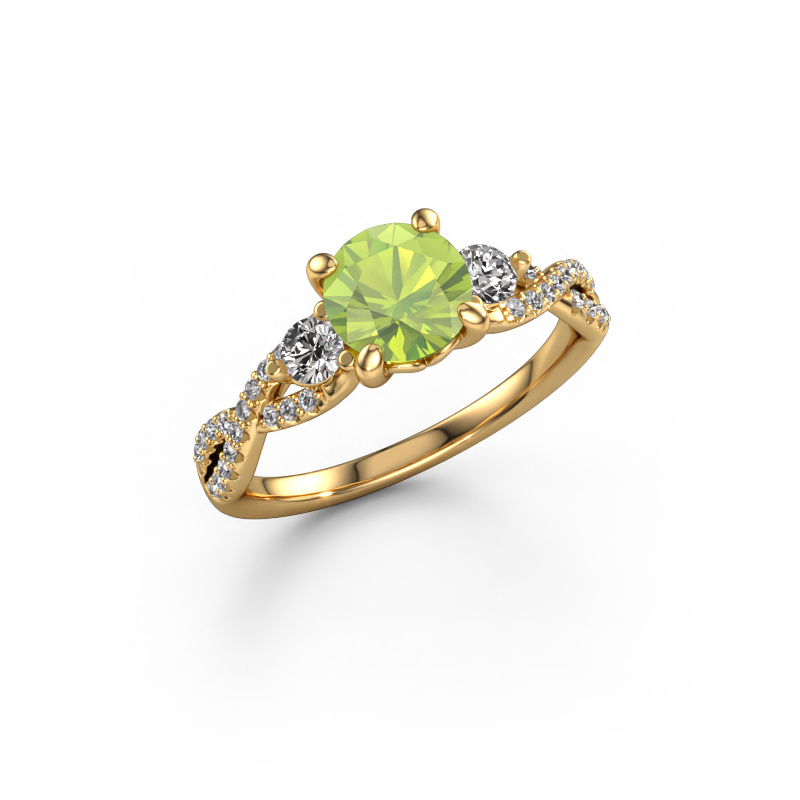 Bild von Verlobungsring Marilou RND 585 Gold Peridot 6.5 mm