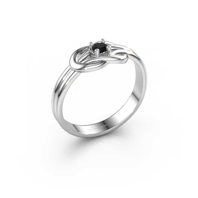 Bild av Ring Marina 585 vitt guld Svart diamant 0.12 crt
