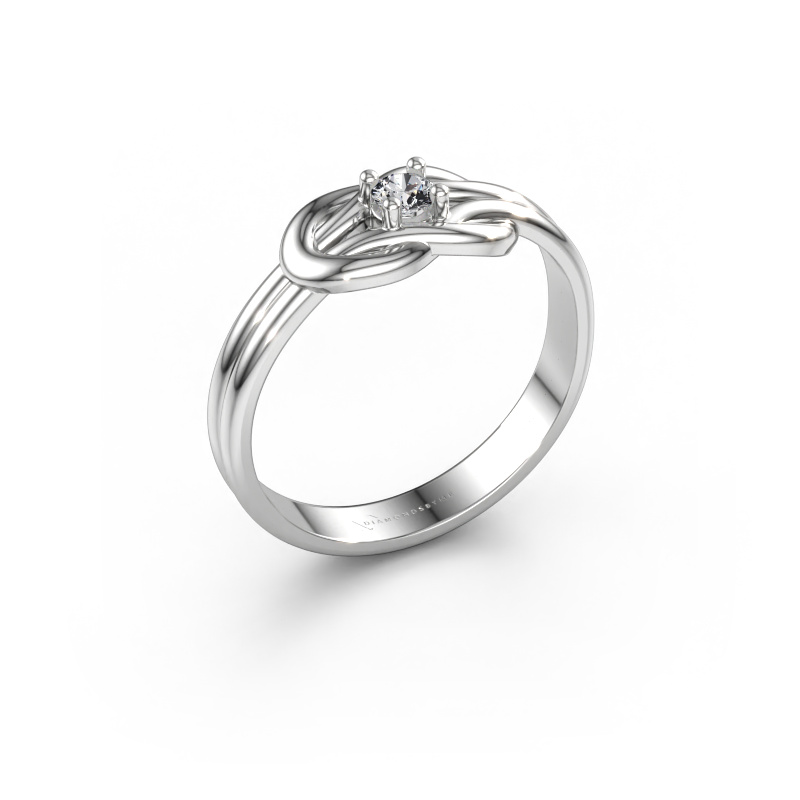 Bild av Ring Marina 585 vitt guld Kubisk zirkonia 3 mm