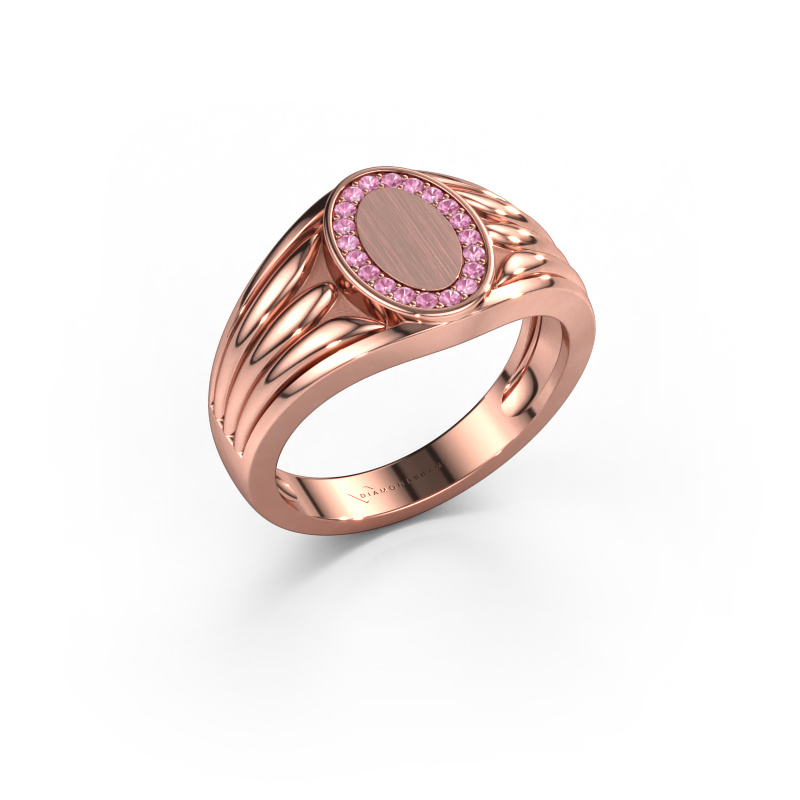 Image of Pinky ring Marinus 585 rose gold Pink sapphire 1.2 mm