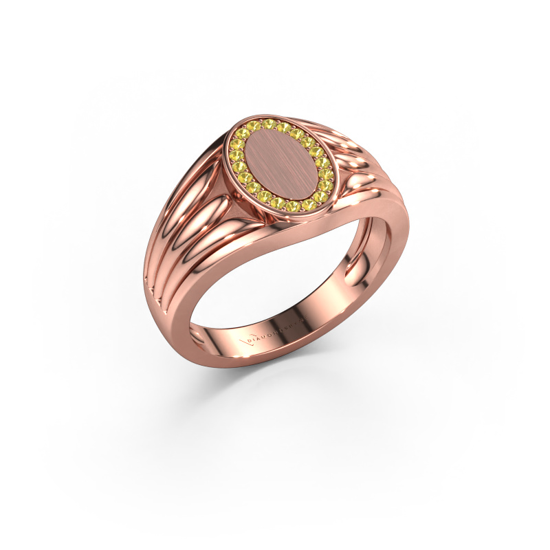 Bild von Pinky Ring Marinus 585 Roségold Gelb Saphir 1.2 mm